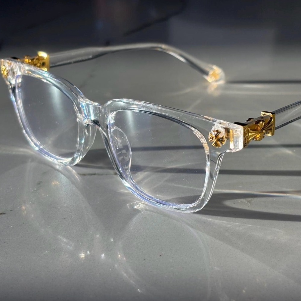 Y2K Clear Goth Style Glasses